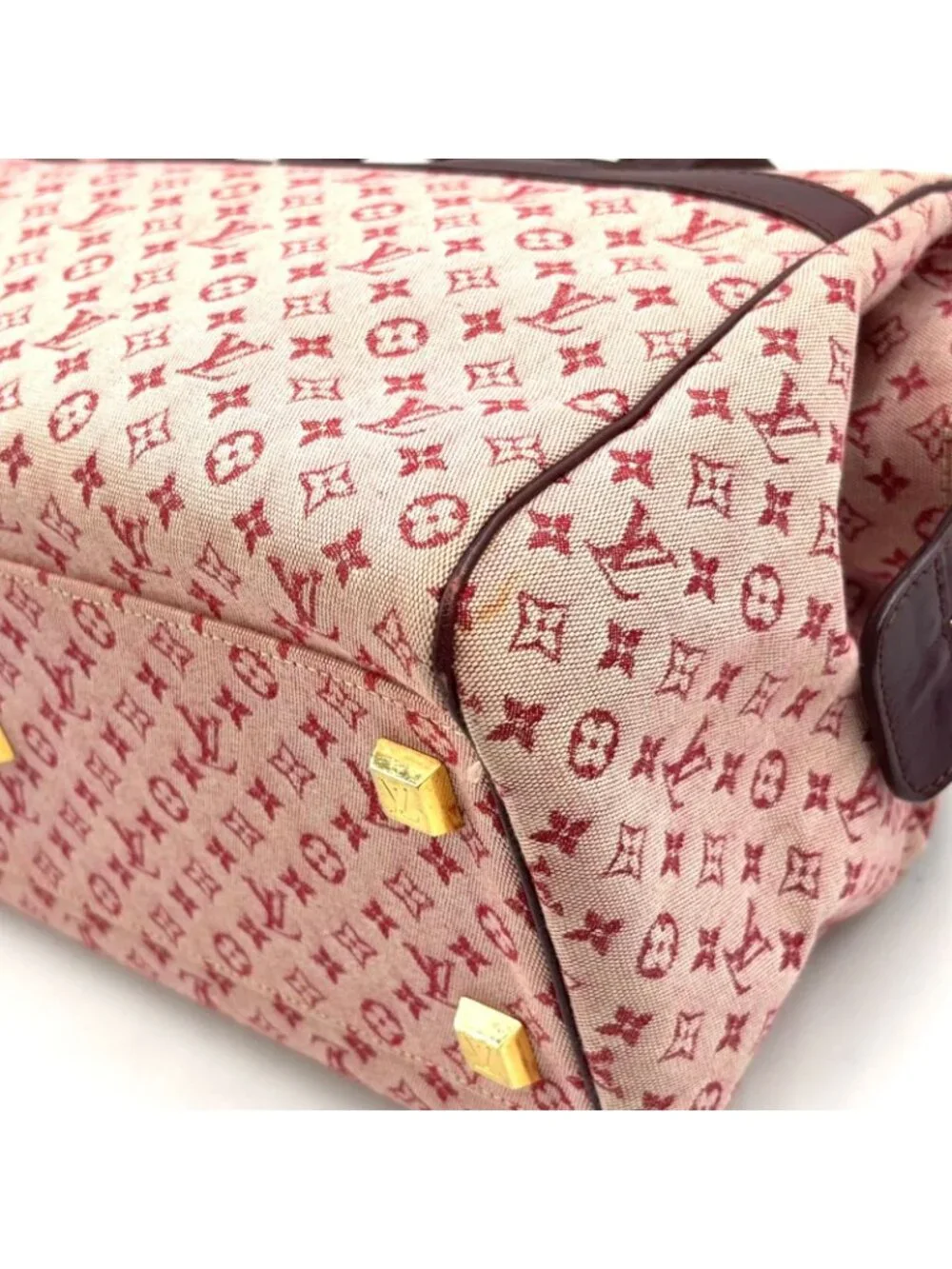 Louis Vuitton Josephine GM Monogram Mini Cerise Leather Canvas Bordeaux Handbag